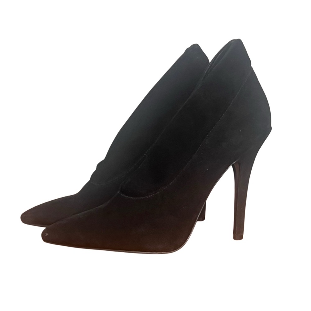Nine West Castillima Black Suede Leather Pointed Toe Stiletto Pumps Size 9